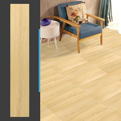 Art3d 36-Pack Wood Grain Peel and Stick Vinyl Flooring Tiles, Aspen Yellow | 18 & 54 sq.ft Options, Rigid Surface Hard Core, Waterproof, Self-Adhesive, Impact Resistant, Fit Indoor Household Spaces