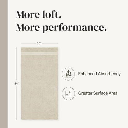 Modern Threads 4-Pack SpunLoft Bath Towel 30x54 - Sand