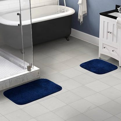 Garland Rug Traditional Bath Rug Set, 2-Piece Set, Navy