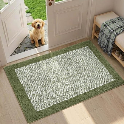 Bathroom Rugs 30x20 Non Slip Washable, Olive Green Bath Mat for Bathroom Floor Tub, Soft Absorbent Quick Dry Mats for Shower, Bathtub,Home Decor