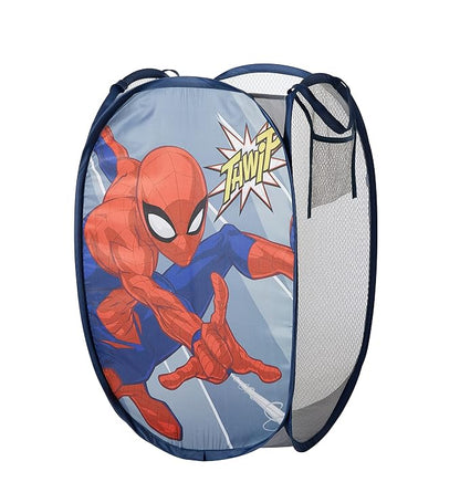 Idea Nuova Spiderman Pop Up Hamper with Durable Carry Handles, 21'' H x 13.5'' W X 13.5'' L