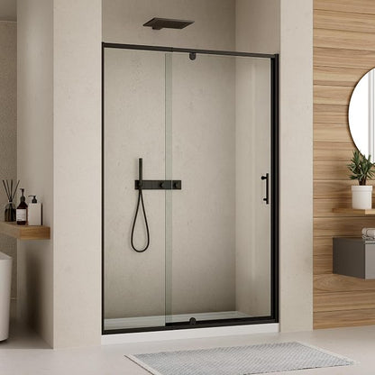 Royal Guard 50-54" W x 71" H Pivot Swing Glass Shower Door,Matte Black | Shower Doors with 4-Inch Adjustable Width, 6mm SGCC Tempered Glass, Reversible Installation,Magnetic Closing,Easy to Clearn
