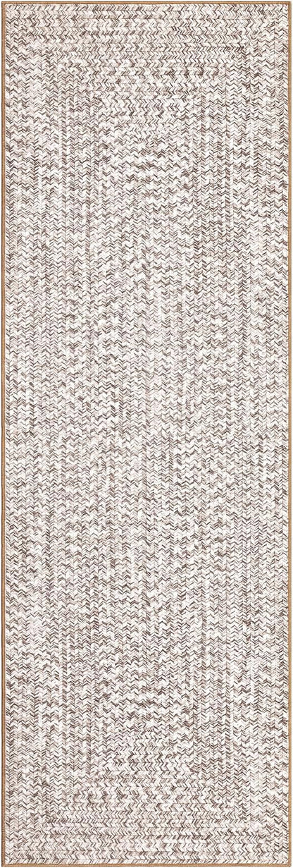 Printed Runner Rugs for Hallway 2x10 Kitchen Rugs Non Slip Washable Modern Soft Hallway Runner Contemporary Low Pile Rug for Living Room Bedroom Decor Nursery Rug, Beige/Grey