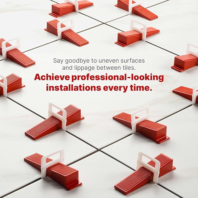 5000 Pcs Tile Leveling System Clips with 1/8" (3mm) Clips - Saves Time for Perfect Precise Installation of Ceramic Tiles - Get Professional Results for Your Shower, Bathroom, Backsplash