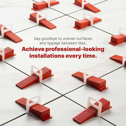 5000 Pcs Tile Leveling System Clips with 1/8" (3mm) Clips - Saves Time for Perfect Precise Installation of Ceramic Tiles - Get Professional Results for Your Shower, Bathroom, Backsplash