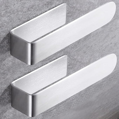 Taozun Hand Towel Holder/Towel Bar - Self Adhesive Hand Towel Rack Stainless Steel Towel Ring for Bathroom Kitchen, 2 Packs