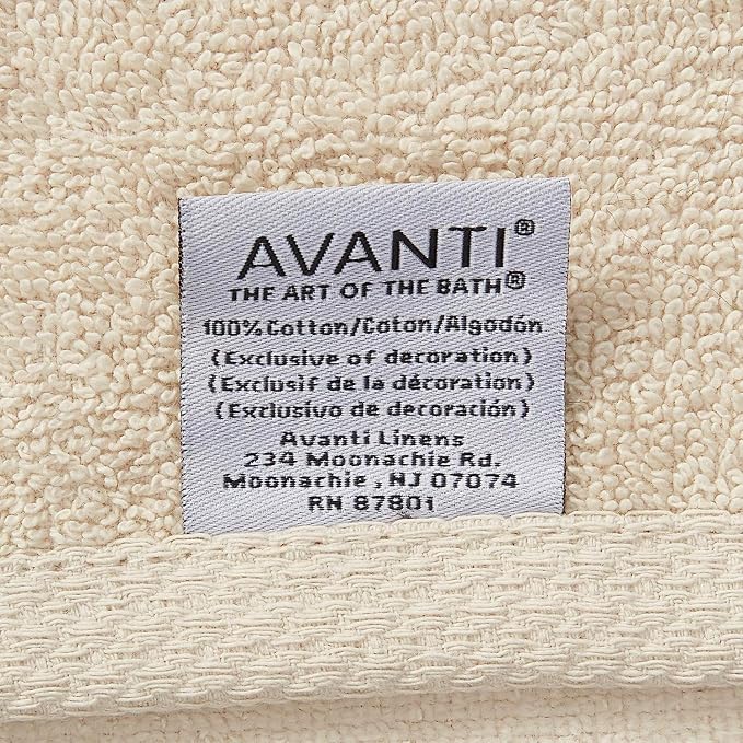 Avanti Linens - Bathroom Towel Set, 100% Soft and Absorbent Cotton Hand, Fingertip & Bath Towel, Coastal-Inspired Home Decor, Set of 3 (Seaglass)