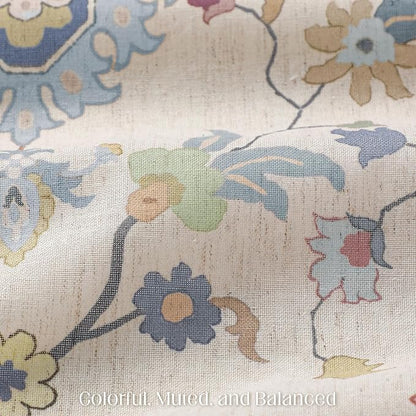 Boho Floral Shower Curtain, Vintage Cottage Core Shower Curtains for Bathroom, 72Wx72H Inch