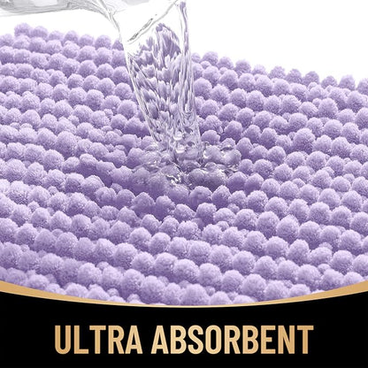 OLANLY Thick Chenille Bathroom Runner Rugs Mats 44x24, Lavender | Soft Absorbent Bath Rugs, Rubber Backing, Machine Wash Dry, Bath Mats for Bathroom, Tub and Shower, Home Decor Accessories