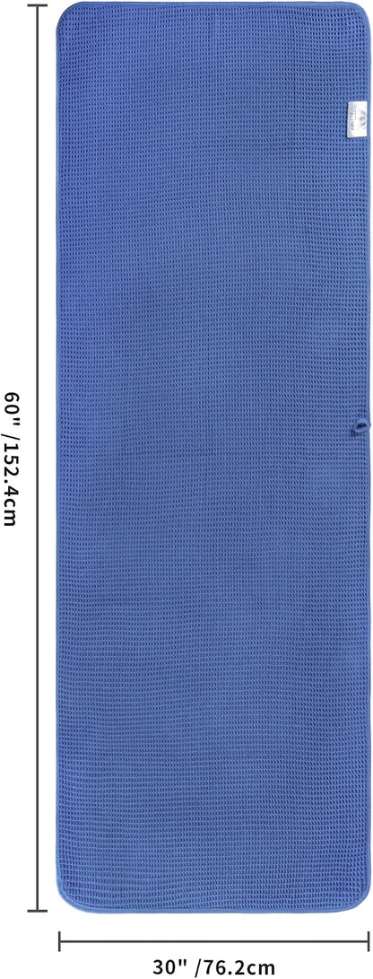 POLYTE 430 GSM Poly Blend Microfiber Quick Dry Waffle Bath Towel, 30x60 in | 4 Pack, Oversize, Lint Free, Body Towel