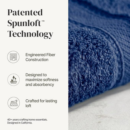 Modern Threads 4-Pack SpunLoft Bath Sheet Navy 35x66
