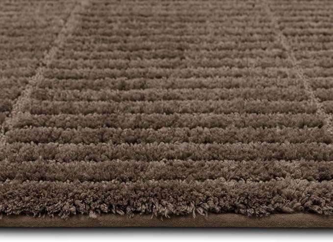 Mohawk Home Sanctuary Casual Solid Dark Brown 1' 5" X 2' Bath Mat Perfect for Bathroom