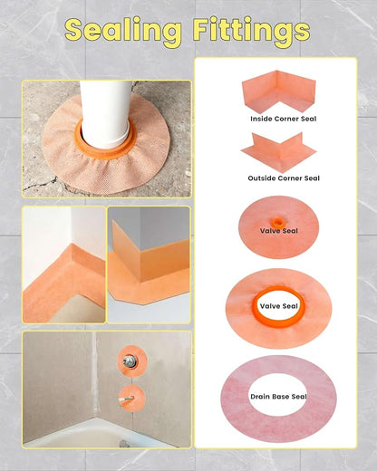 4" Shower Drain Kit Compatible with Schluter Kerdi, Premium 304 Stainless Steel Flange System, Exact Fit Alternative for Tile Floors, Includes Hair Strainer & Grate Opener, Brushed Gold