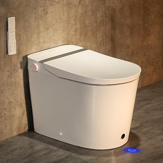 ADA Smart Toilet Bidet with Auto Open Close Heated Seat(K050Pro) | Bidet Toilet with Tank, 1000g MaP Quiet Flush, Comfort ADA Seat, Foam Shield, Dryer, Foot Sensor, Auto & Blackout Flush