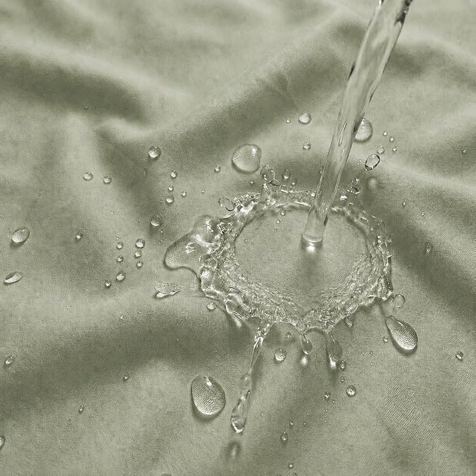 Waterproof Fabric Shower Curtain Liner, TPU Coated, PEVA-Free & Odorless, Hotel Quality, 3 Magnets, Rust-Proof Metal Grommets, Machine Washable, Sage Green, 72x72 Inch