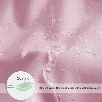 EurCross Pink Fabric Shower Curtain Liner 72 x 72 inches with Hooks, Water Resistant Chic Girlish Bathroom Décor for Bathroom Hotel Quality