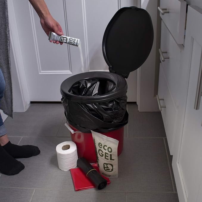 Honey Bucket Style Toilet Complete Set with Liner and Chemicals
