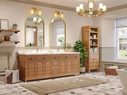 Brightify Arched Mirror, Arched Wall Mirror, 24 x 40 Inch Gold Arch Mirror, Metal Frame Gold Bathroom Mirror, Arched Top Bathroom Vanity Mirror for Living Room Bedroom Mantel Entryway Hallways