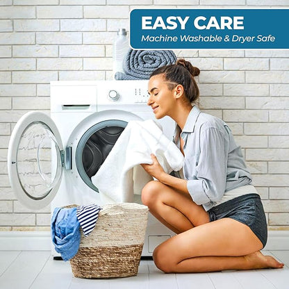 Superior Ultra-Soft 8-Piece Cotton Towel Set, Includes 2 Bath Towels, 2 Hand Towels, and 4 Washcloths, Daily Use Towels for Home, Bathroom, Guest Bath Room, Essential Quick Dry - Navy Blue