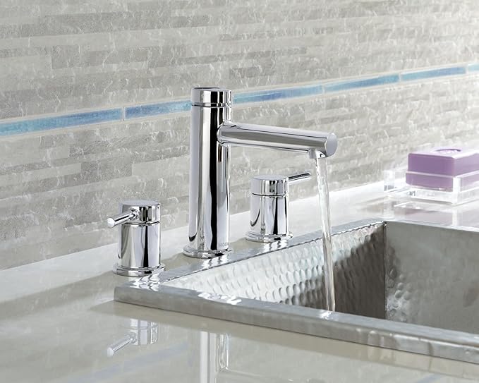 Moen Align Chrome Two-Handle Modern 8-Inch Widespread Bathroom Faucet Trim Kit, Valve Required, T6193