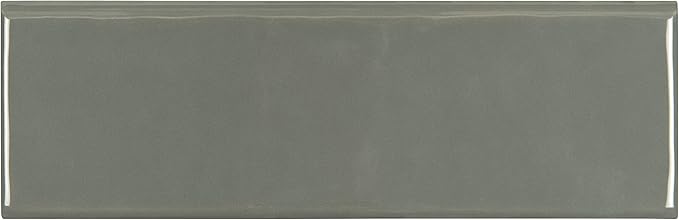 MSI Urbano Graphite 4x12 Inch Glossy Bullnose Ceramic Subway Wall Tile - Bathroom, Kitchen Backsplash, Accent Wall, Shower