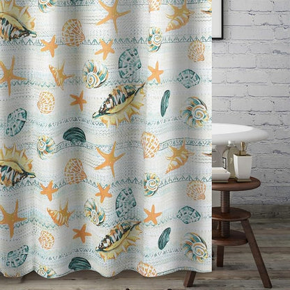 Greenland Home Fashions Fabric Sensations Shower Curtain, Stylish Bathroom Decor, Machine Washable, 72 inches x 72 inches, Kona