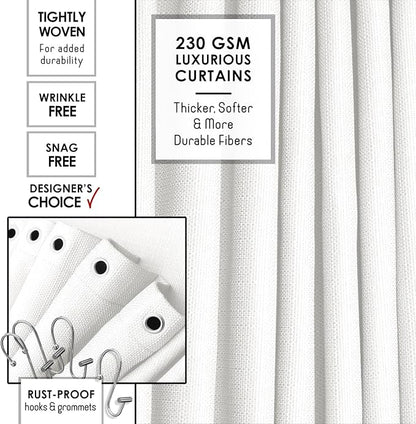 Clara Clark White Bathroom Set - Bathroom Sets with Shower Curtain and Rugs, 26PC Bathroom Accessory Set, Shower Curtain Set with Adhesive Corner Shower Caddy Hanging & Soap Dispenser