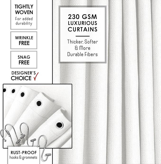 Clara Clark Bathroom Set - White Bathroom Accessories Set, 24PC Bathroom Accessory Set, Bathroom Sets with Shower Curtain Set, Adhesive Corner Shower Caddy Hanging & Soap Dispenser