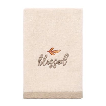 Avanti Linens - Fingertip Towels, Soft & Absorbent Cotton Towel, Fall Home Decor, Set of 2 (Grateful Patch Collection)