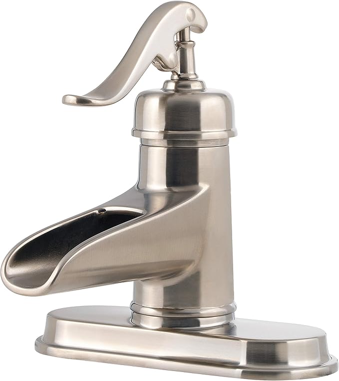 Pfister LFM42YPKK Ashfield Single Control 4" Centerset Bathroom Faucet in Brushed Nickel, Water-Efficient Model
