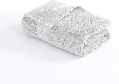 Modern Threads - Spun Loft 6-Piece 100% Combed Cotton Towel Set - Bath Towels, Hand Towels, & Washcloths - Super Absorbent & Quick Dry - 600 GSM - Soft & Plush, Gray