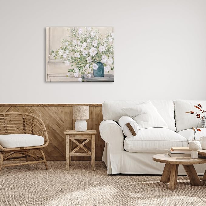 Geranium Country Still Life Painting, 30 x 40 Inch Canvas Wall Art | Stupell Industries · By Julia Purinton · Ready to hang · Farmhouse charm for any room · Made in USA