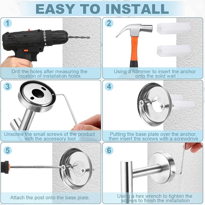 Gisafai 40 Pcs Brushed Nickel Bathroom Accessories Hardware Set Silver Towel Racks for Bathroom SUS304 Stainless Steel 23.6 Inch Brushed Towel Bar Ring Toilet Paper Holder Robe Hooks for Wall Mounted
