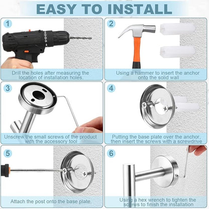 Gisafai 40 Pcs Brushed Nickel Bathroom Accessories Hardware Set Silver Towel Racks for Bathroom SUS304 Stainless Steel 23.6 Inch Brushed Towel Bar Ring Toilet Paper Holder Robe Hooks for Wall Mounted