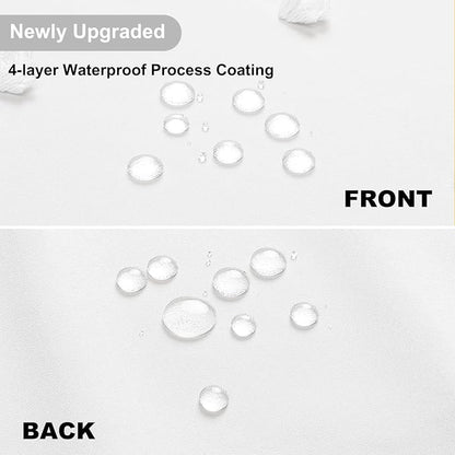 LilyCat Stall Tufted Floral Shower Curtain with Tassel, White, 36" x 72" | Waterproof Boho Fabric Shower Curtain Set with Hooks, Cute Rustic Vintage Bathroom Décor, Minimalist Cloth Bathroom Curtain