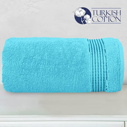 Elegant Comfort Premium Super Soft Highly Absorbent 1 Piece Oversized Bath Sheet - 40" x 80" inch, Luxurious Hotel Spa Quality 100% Turkish Cotton Extra Large Bath Towels for Adults, Aqua