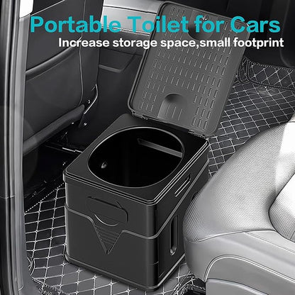 Portable Toilet,Camping Toilet Have Small Foldable Size. It is Compact Portable Toilet for Adults and Children. Suitable for Cars, Hiking, Beaches and Camping