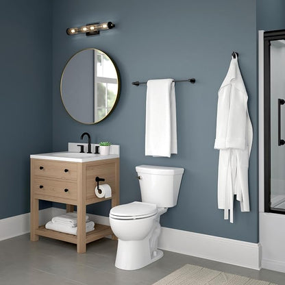Franklin Brass Kildare (1-Pack) Toilet Paper Holder, Euro Single Post Tissue Roll Wall Mount TP Storage, Matte Black Bathroom Decor, Accessories KLD50-MB