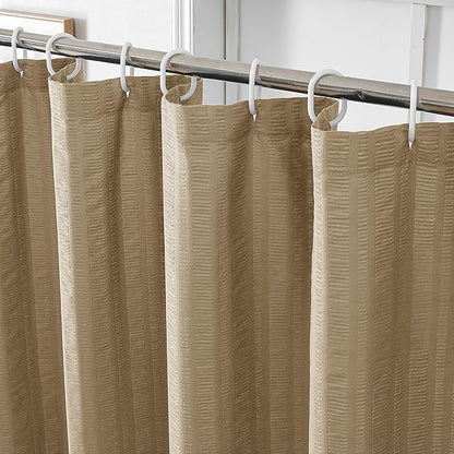Aiyufeng Taupe Shower Curtain for Bathroom, Embossed Textured Fabric Shower Curtain for Bathroom - Soft Cloth & Hotel Spa, Machine Washable, 72X78,Taupe