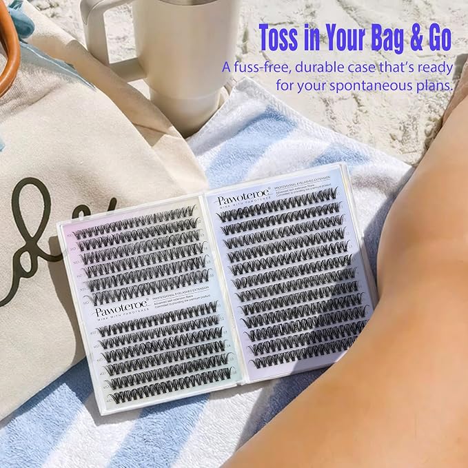 Lash Clusters 480pcs Individual Lashes 30D 40D Cluster Eyelash Extensions Eyelash Clusters Lash Extensions for Self Application (30D&40D, 0.07D, 11-16mm Valuable Pack)