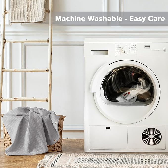Madison Park Arbor Waffle Stall Shower Curtain for Bathroom, 36 x 72, Grey | Adds Privacy, Machine Washable, Farmhouse, OEKO-TEX Certified Bathroom Curtain, 3M Scotchgard Moisture Management