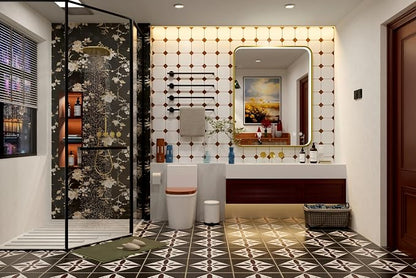 36"x30" Gold LED Bathroom Mirror with Lights,3000K/4500K/6000K | Stepless Dimmable, Anti-Fog, Memory Function, Aluminum Frame Wall Mount Lighted Vanity Mirror, ETL Listed, IP54 Waterproof