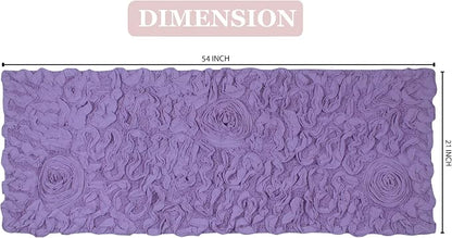 Home Weavers Bell Flower Collection 100% Cotton Tufted Bath Rugs, Extra Soft and Absorbent Bath Rugs, Non-Slip Bath Mats, Machine Washable, Bath Mats for Bathroom Floor and Tub, 21"x54" Runner, Purple