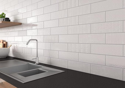 MSI Urbano Dusk 4x12 Inch Glossy Ceramic Subway Wall Tiles for Bathroom, Kitchen Backsplash, Accent Wall, and Shower