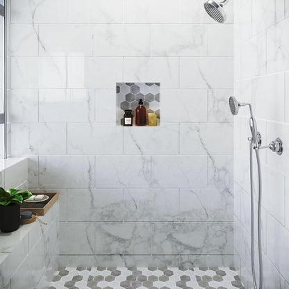 Shower Niche, Shower Niche Insert Tile Ready, 12x12 Inch, Soap Box, Prefab | Houseables Recessed Bathroom Storage, In Wall Shelf, Cubby Inserts, Recessed Shampoo Caddy, Inset Shelves, Built In Nook