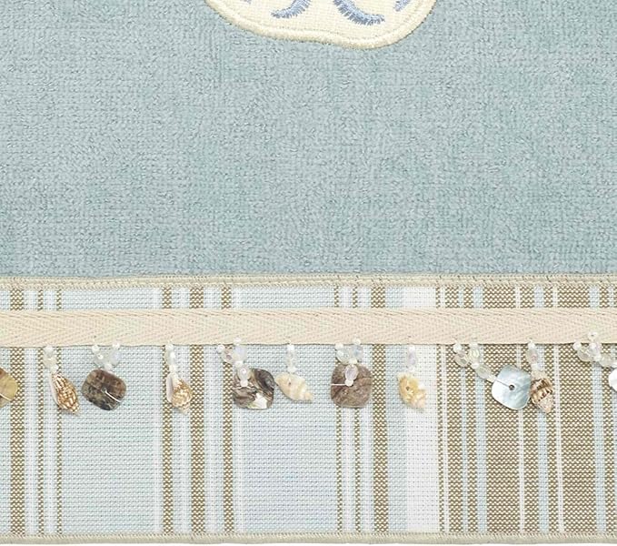 Avanti Linens - 3pc Towel Set, Soft & Absorbent Cotton, Coastal Home Decor (By The Sea Collection, Mineral)