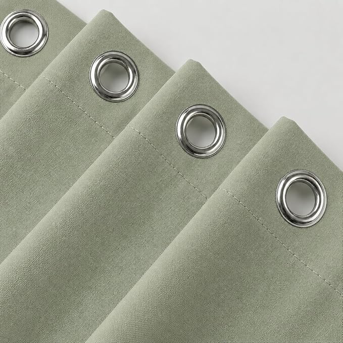 Waterproof Fabric Shower Curtain Liner, TPU Coated, PEVA-Free & Odorless, Hotel Quality, 3 Magnets, Rust-Proof Metal Grommets, Machine Washable, Sage Green, 72x72 Inch