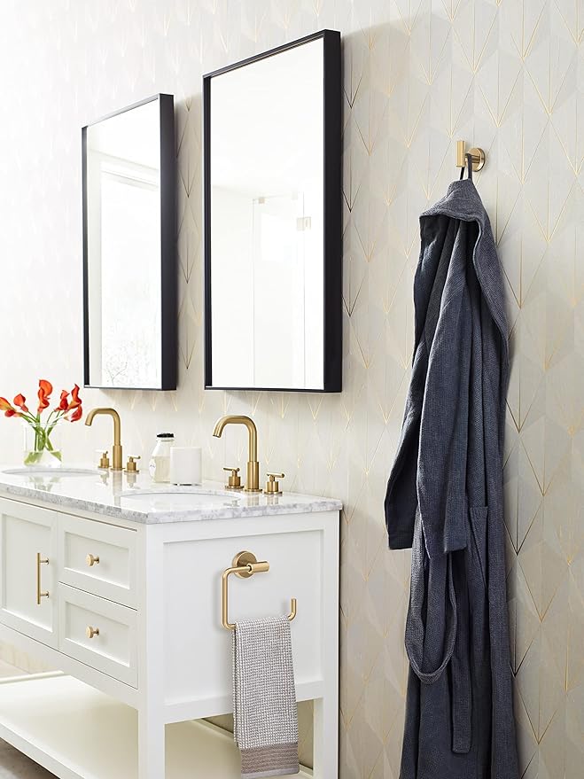 Amerock BH26542CZ | Champagne Bronze Single Robe Hook | 2-1/4 inch (57 mm) Length Towel Holder | Arrondi | Towel Hook for Bathroom | Bathroom Hardware | Bath Accessories