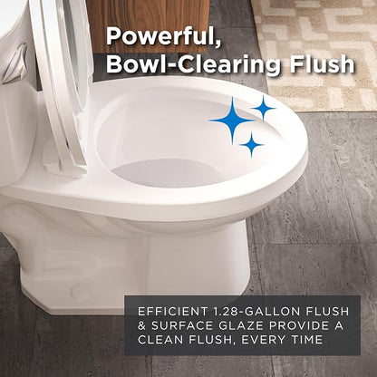Gerber Viper Force Compact Elongated Two-Piece Toilet, Soft-Close, White | Strong flush, Space-saving design | Seat lifts off in seconds for easy cleaning | Tool-free install kit included