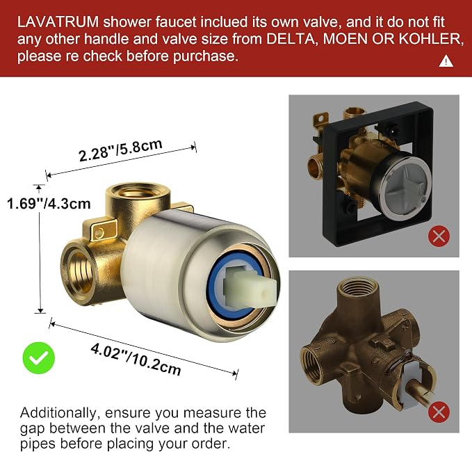 Brush Nickel Premium Shower Head With Valve Set Single Spray Wall Mount 8 Inch Rainfall Square Shower Faucet with Rough-in Valve and Trim Kit for Bathroom